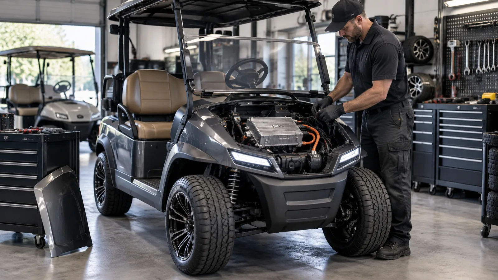 Navitas TAC2: Golfcart-Umbau auf AC-Antrieb. KI-generiertes Symbolbild · redaktionell geprüft.