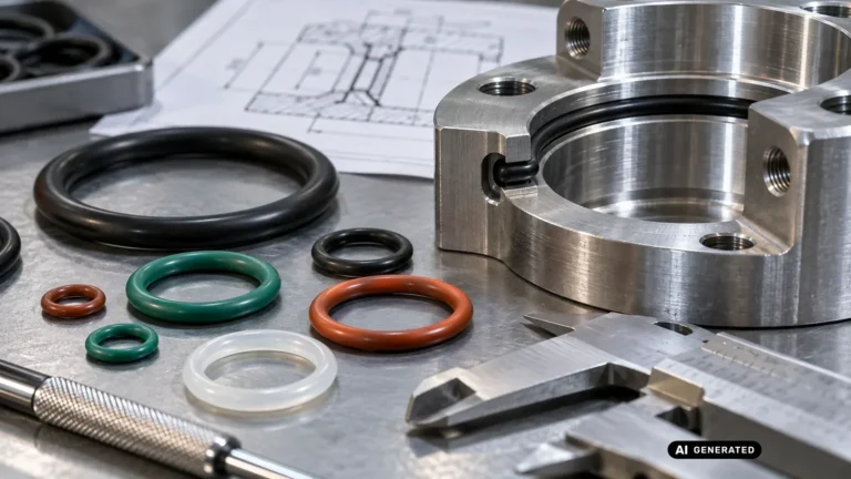 O-Ring in Nut vor der Montage, Größe und Material im Detail. KI-generiertes Symbolbild · redaktionell geprüft.