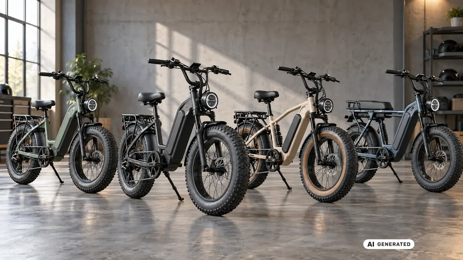 OUXI-Fatbike-Familie in unterschiedlichen Ausführungen. KI-generiertes Symbolbild · redaktionell geprüft.