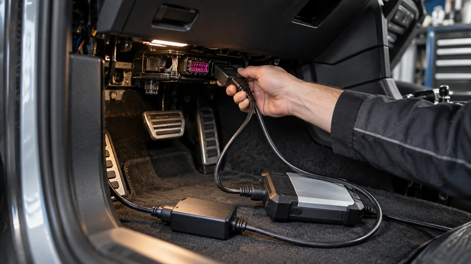 Secure Gateway im Auto: Diagnose braucht Freigabe. KI-generiertes Symbolbild · redaktionell geprüft.