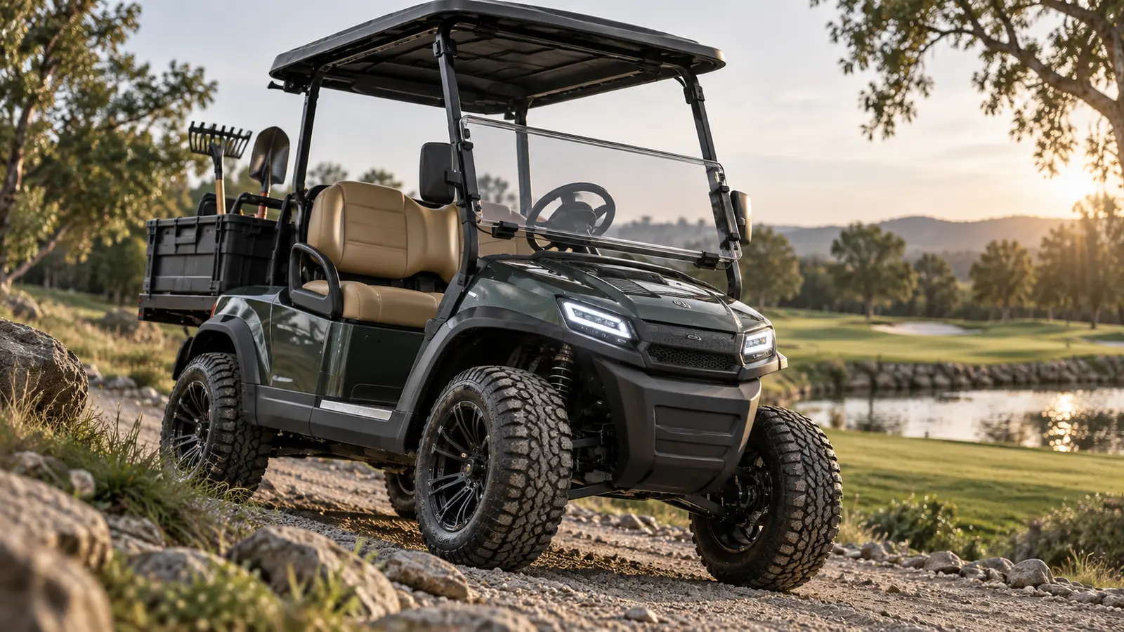 SilverWolf Discovery 4WD Allrad-Umbau am Golfcart. KI-generiertes Symbolbild · redaktionell geprüft.