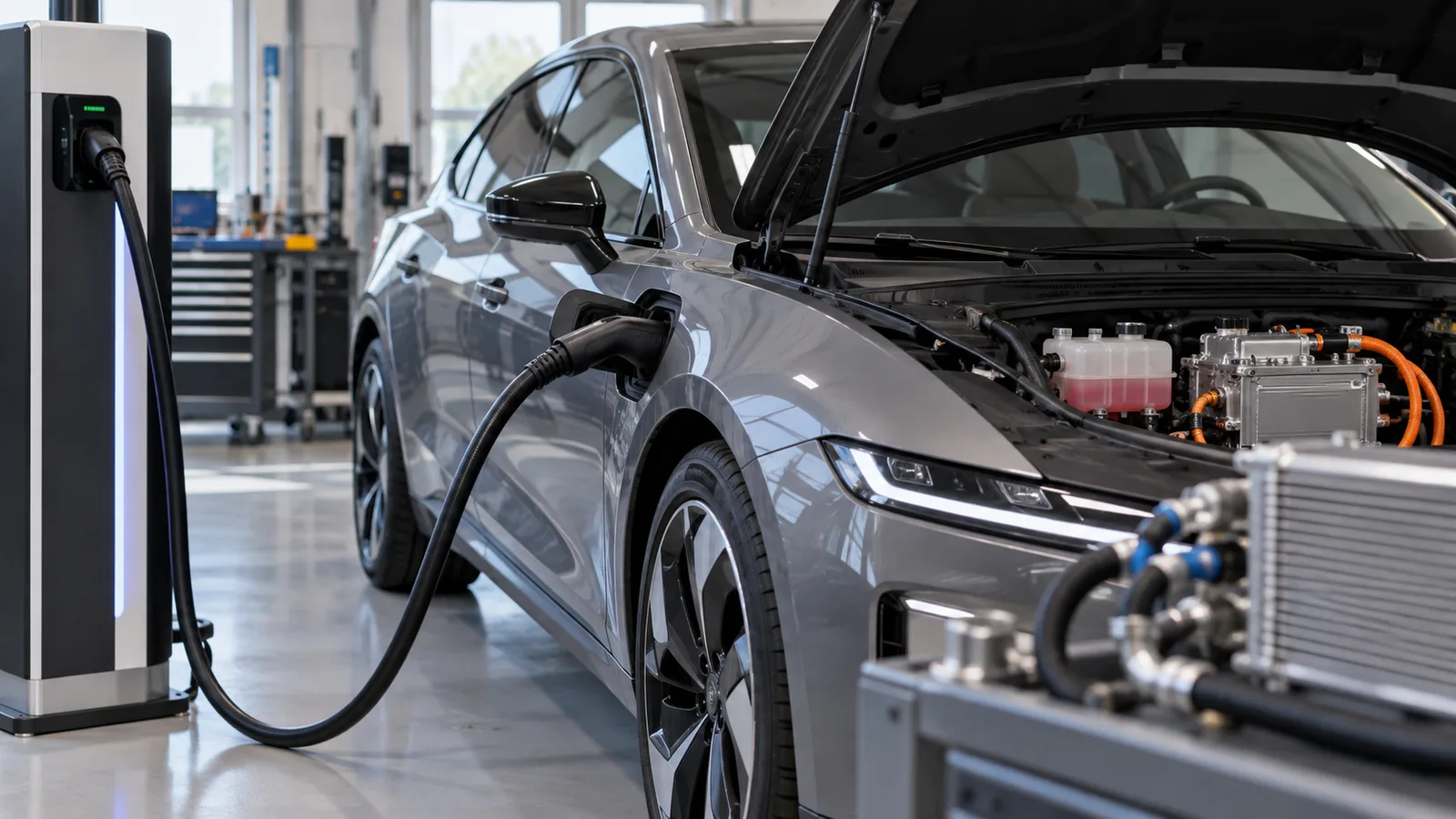 Thermomanagement im Elektroauto: Chiller & Kühlkreise. KI-generiertes Symbolbild · redaktionell geprüft.