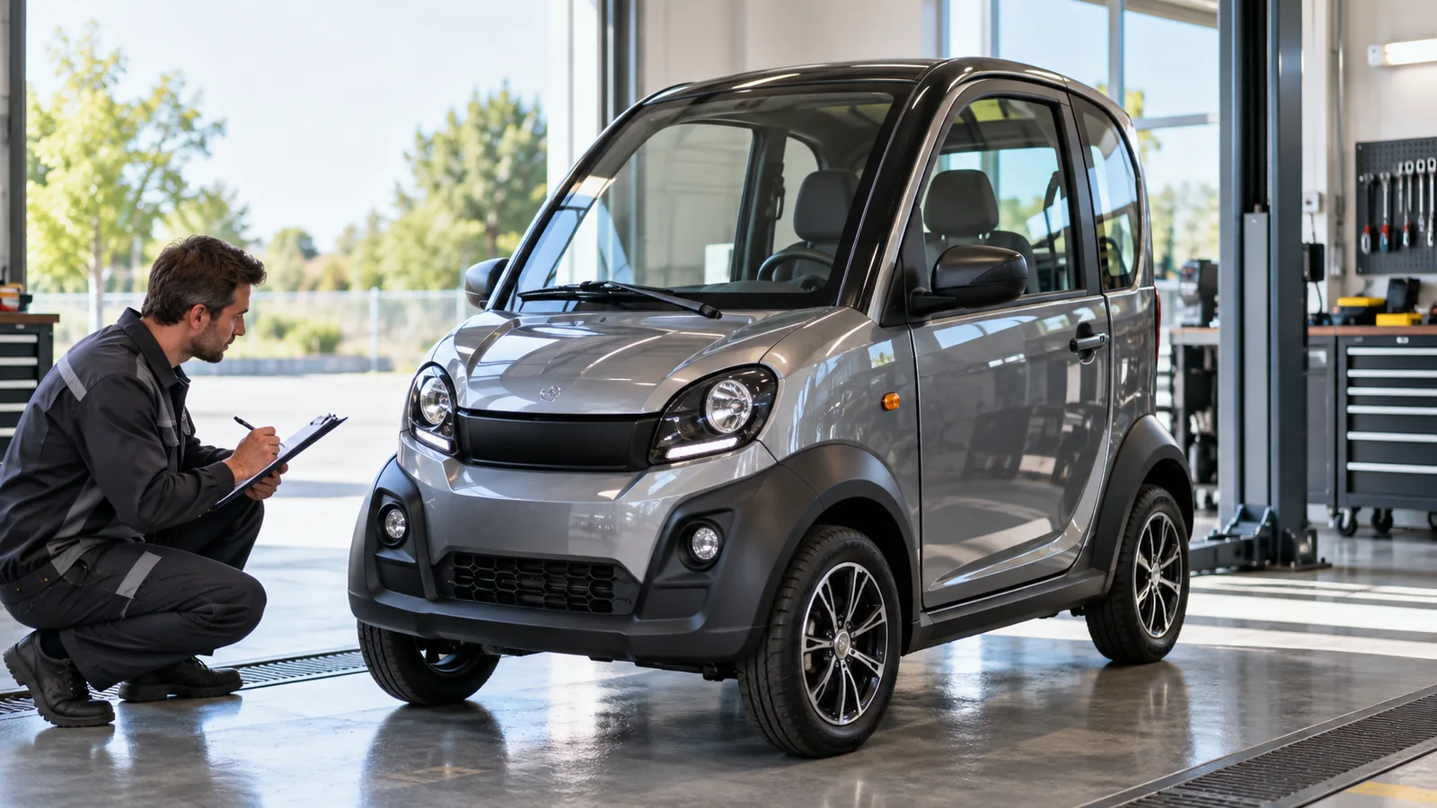 Vierradmobile. KI-generiertes Symbolbild · redaktionell geprüft.