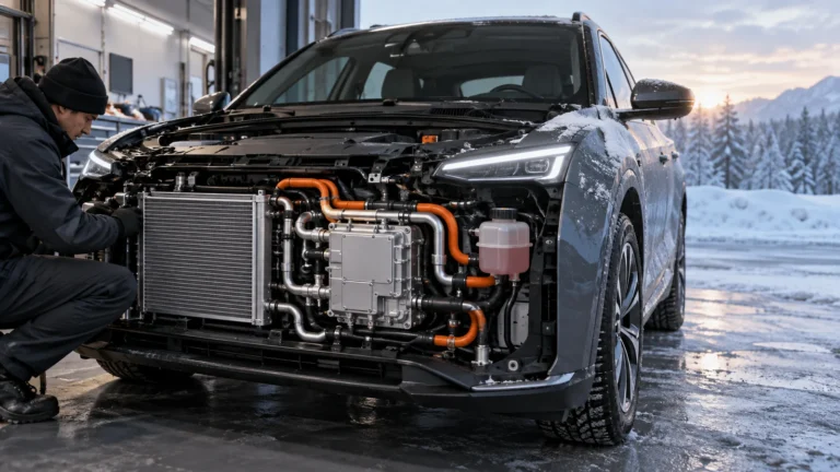 Wärmepumpe im Elektroauto: COP, Reichweite, PTC und reale Grenzen. KI-generiertes Symbolbild · redaktionell geprüft.